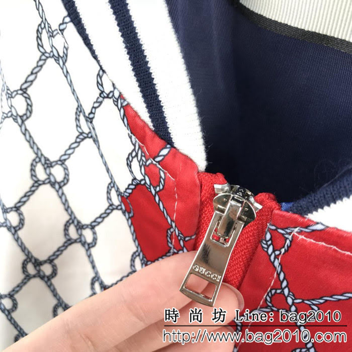 GUCCI古馳 18新款棒球領 全身雙G拼色logo 外套 男女同款 ydi1549